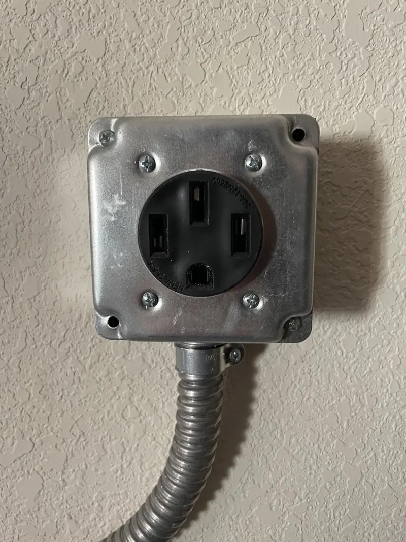 NEMA 14-50 outlet installed for Smart Home Electrical in Dennis